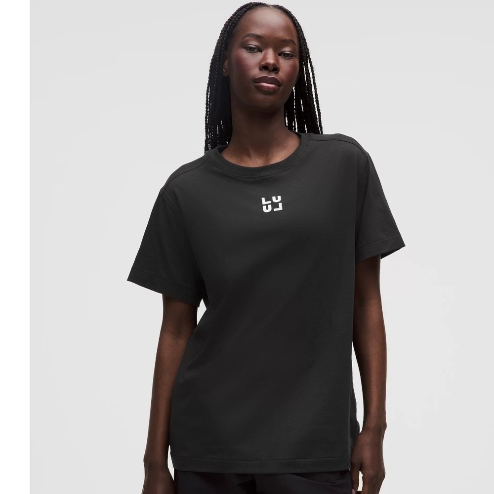 Lululemon All yours Black Oversized Graphic T-Shirt Organic Cotton XL